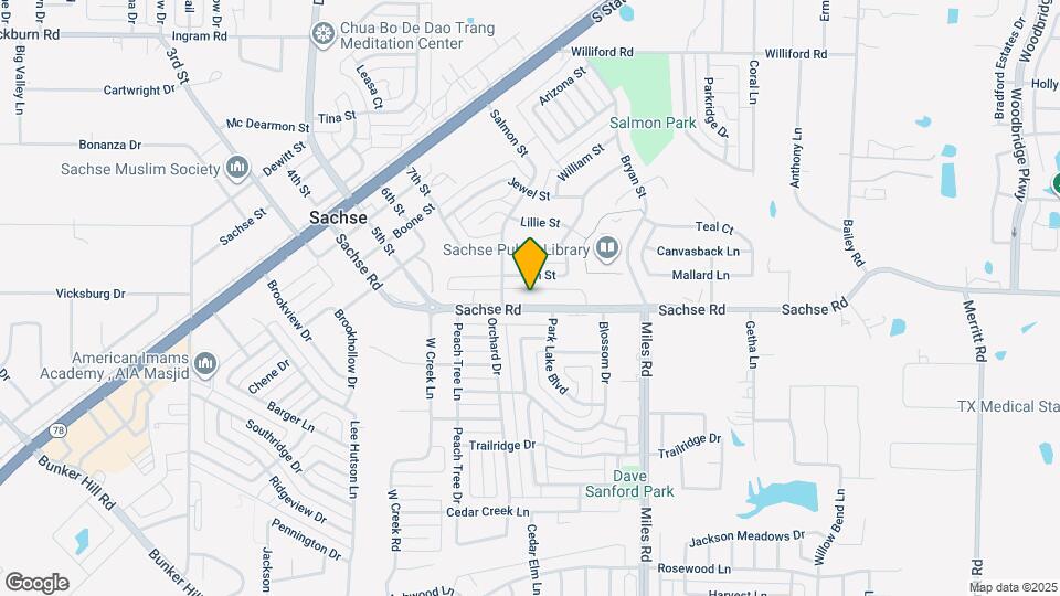 3523 Sachse Rd Map and Location Details