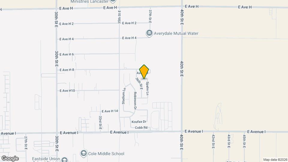 3636 E Ave H10 Mapa y Detalles de la Ubicación