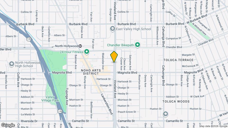 5251 Vineland Ave Map and Location Details