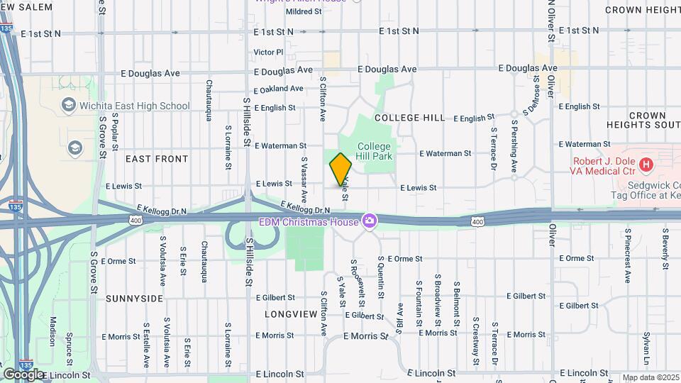 403 S Yale St Map and Location Details