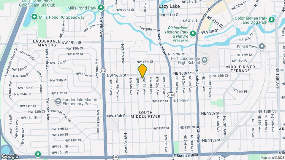 1529 NW 4th Ave Map and Location Details