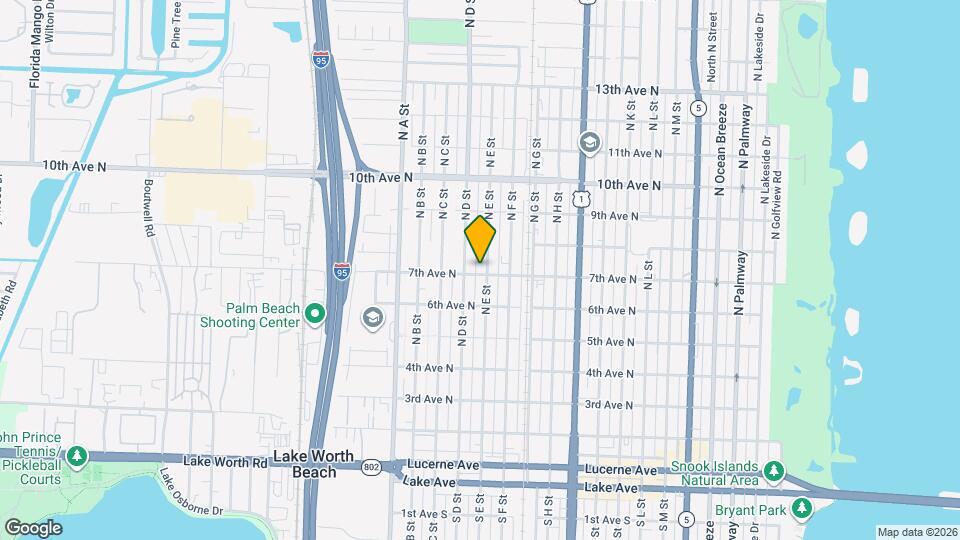 701 N E St, Unit East Map and Location Details