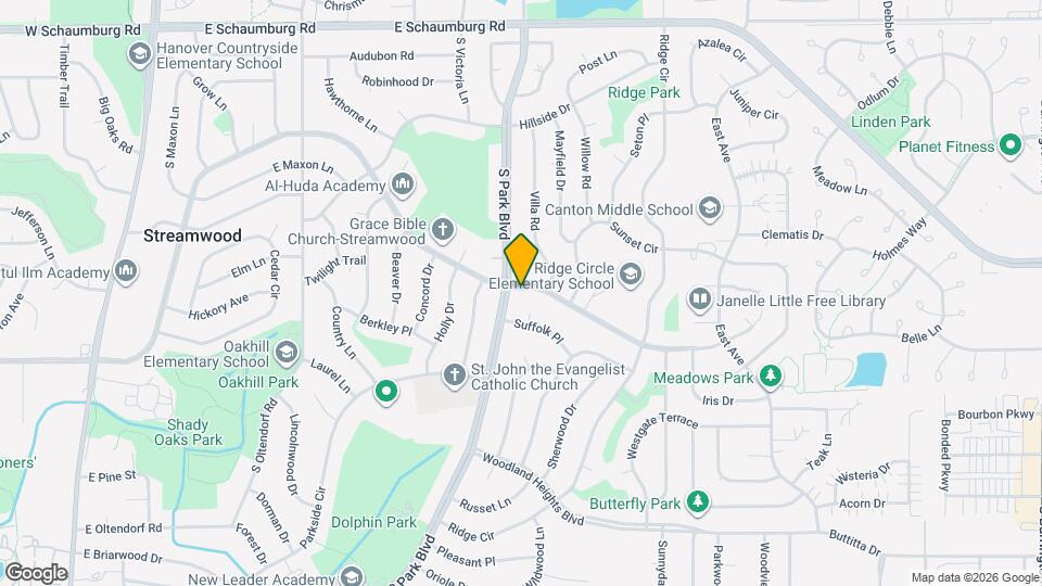 703 E Streamwood Blvd Map and Location Details
