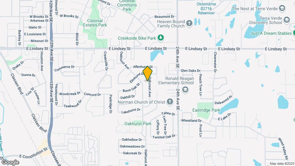 1420 Oakcrest Ave Map and Location Details