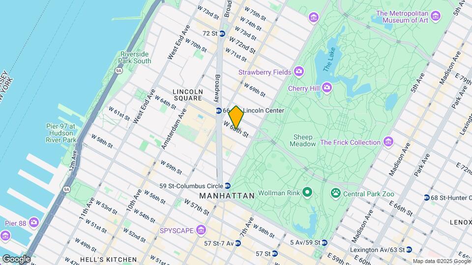 34 W 65th St Map and Location Details