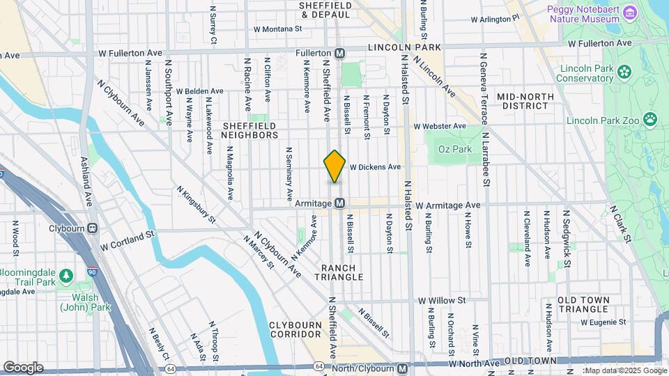 2029 N Sheffield Ave Map and Location Details