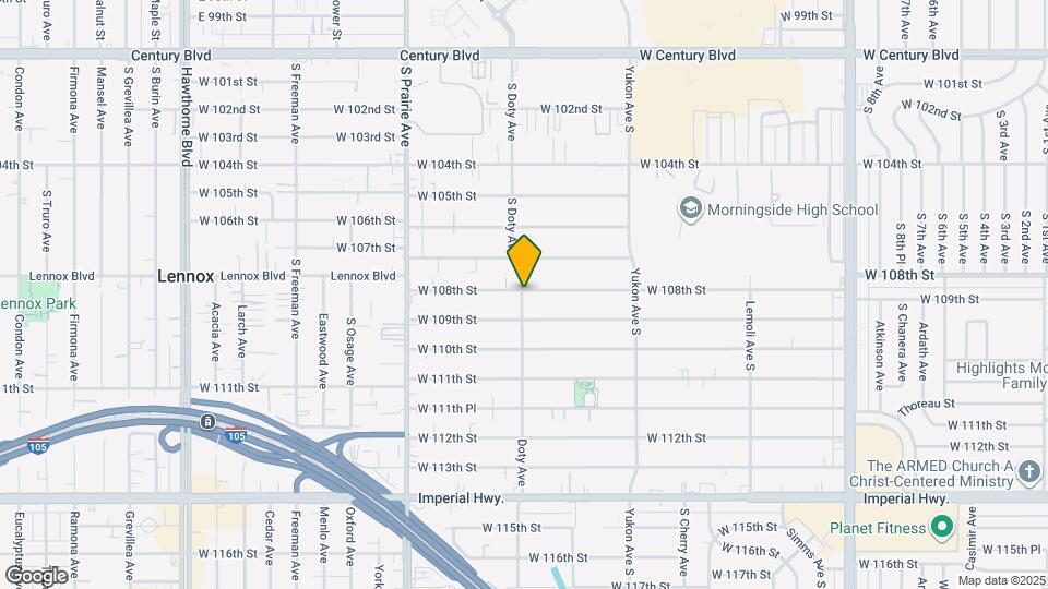 10806 Doty Ave Map and Location Details