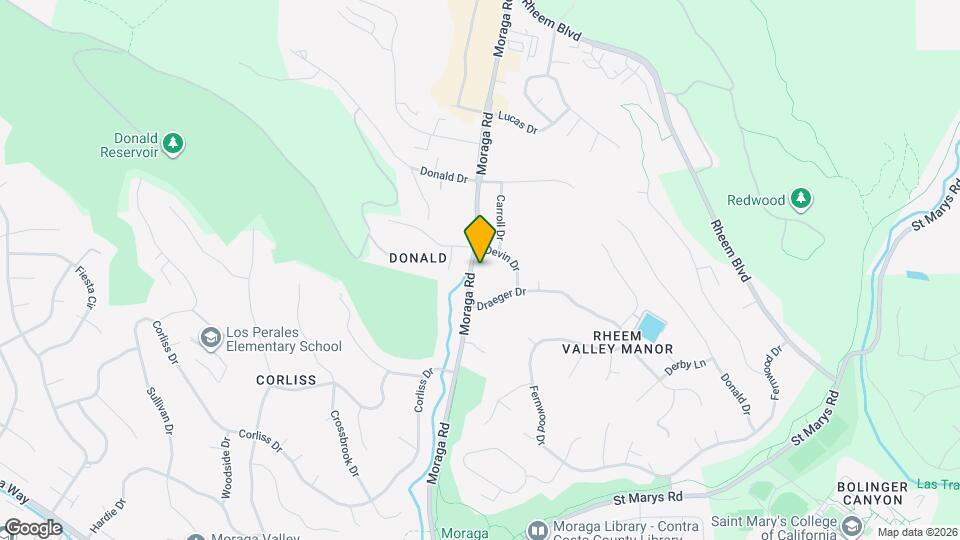 705 Moraga Rd Map and Location Details