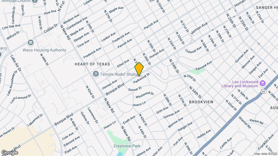 3719 Parkwood St Map and Location Details