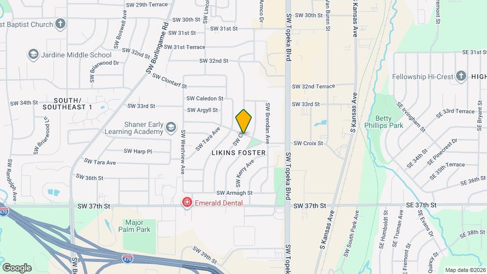 3434 SW Clare Ave Map and Location Details