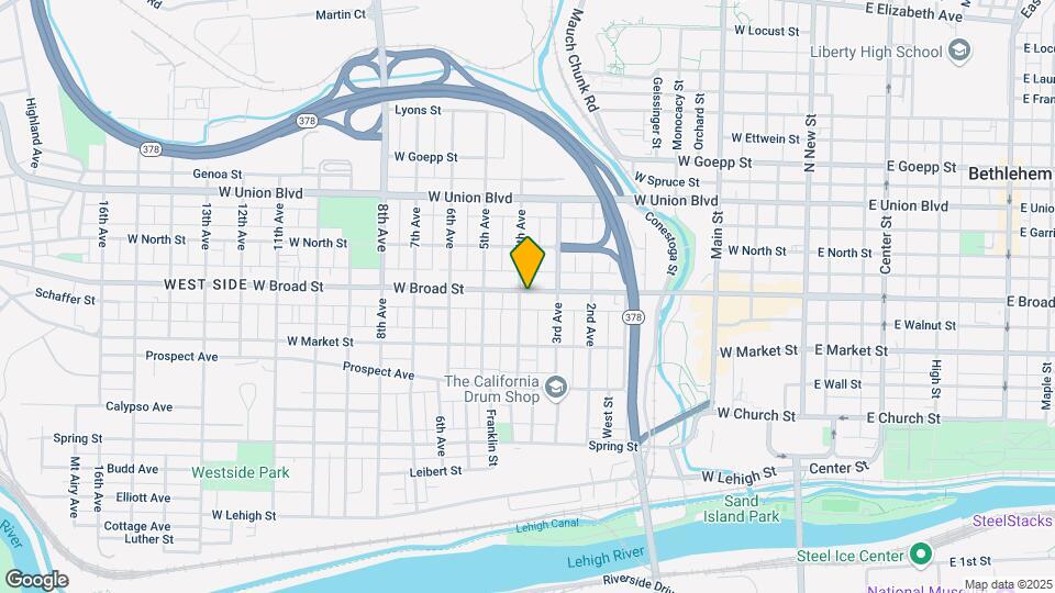 427 W Broad St Map and Location Details