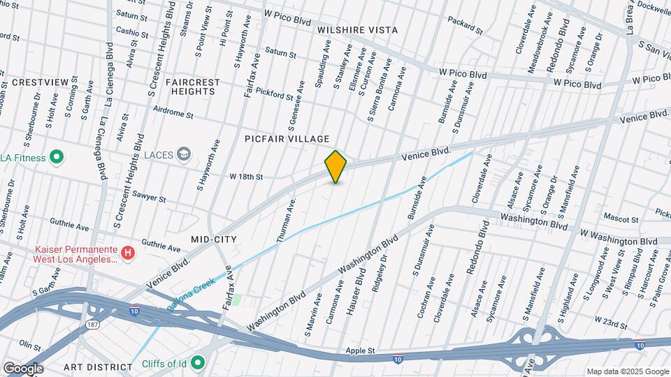 1830 S Curson Ave Map and Location Details