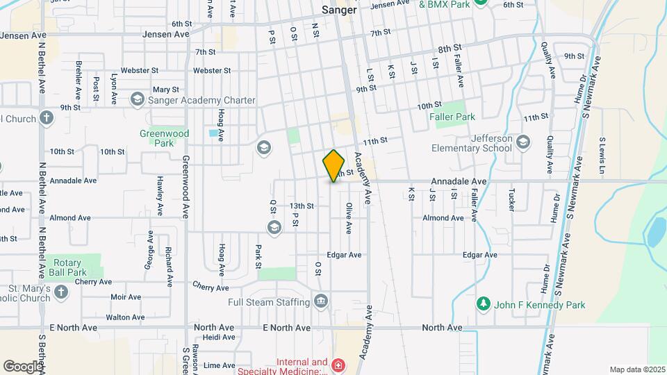 1210 Sanger Ave Map and Location Details