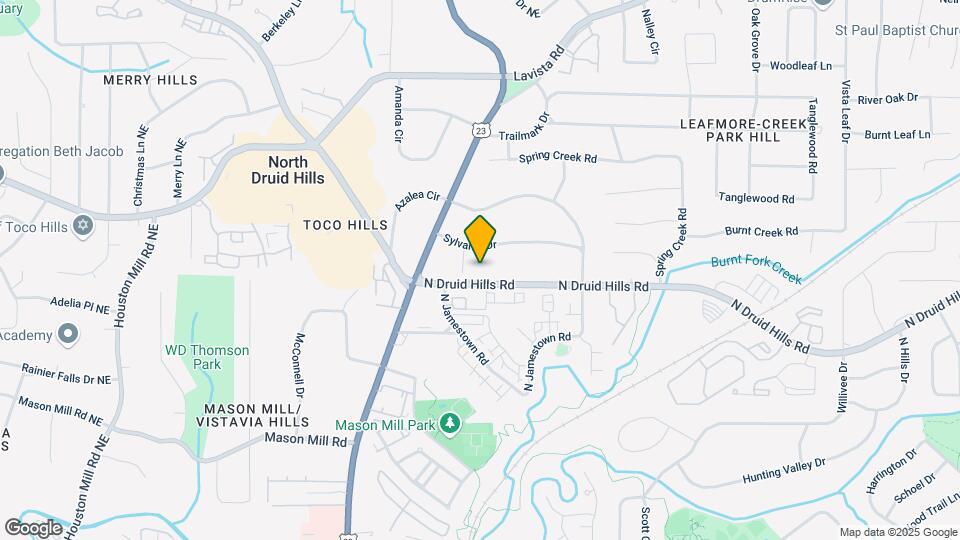 3116 N Druid Hills Rd Map and Location Details