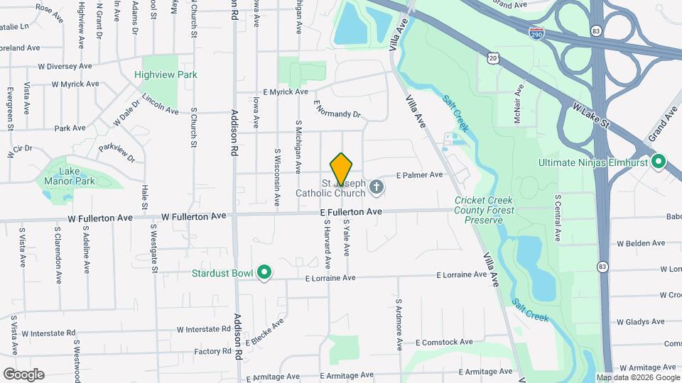 322 S Yale Ave Map and Location Details