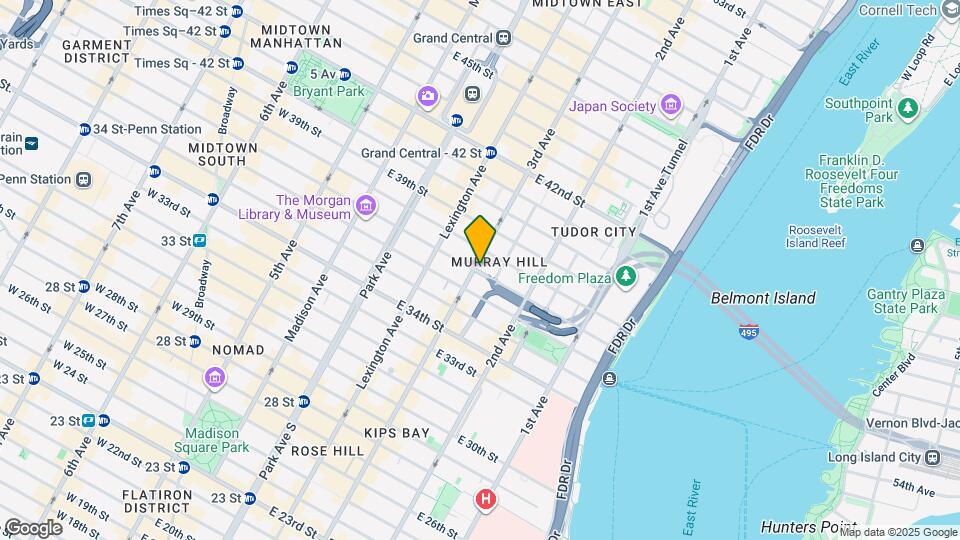 201 E 37th St Map and Location Details