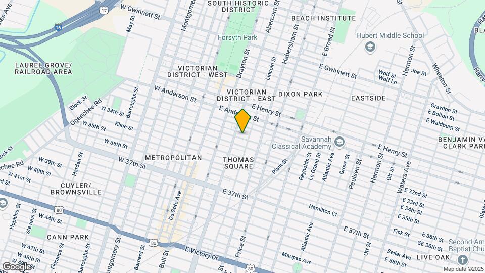 214 E. 32nd St., Unit B (Upstairs) Map and Location Details