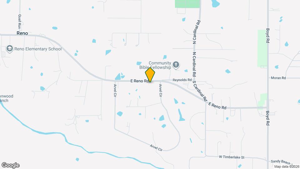 1058 E Reno Rd Map and Location Details