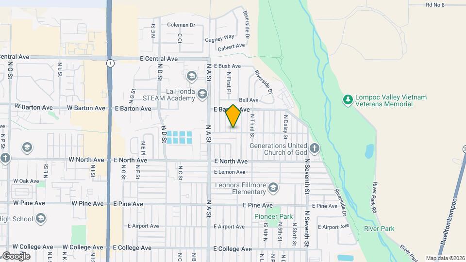 1100 N Gardenia St Map and Location Details