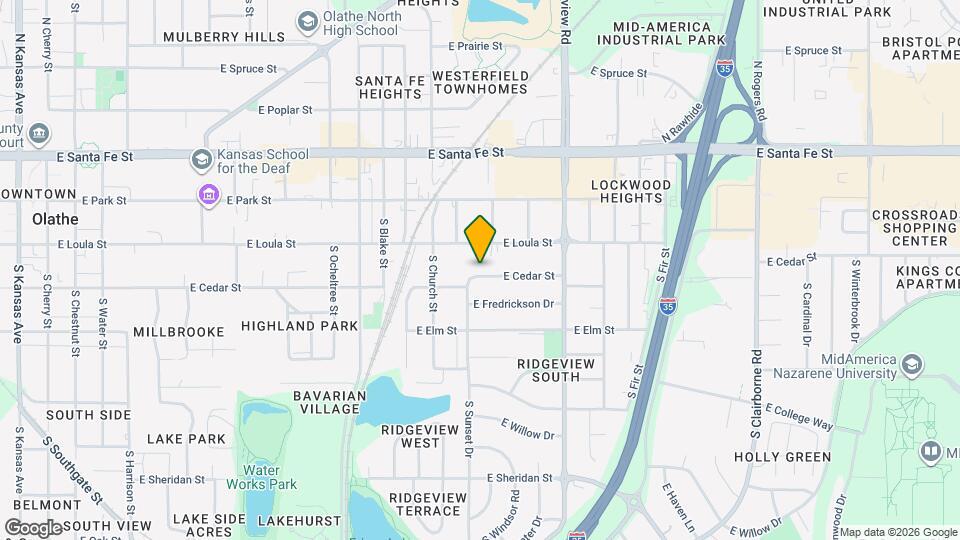 1004 E Cedar St Map and Location Details