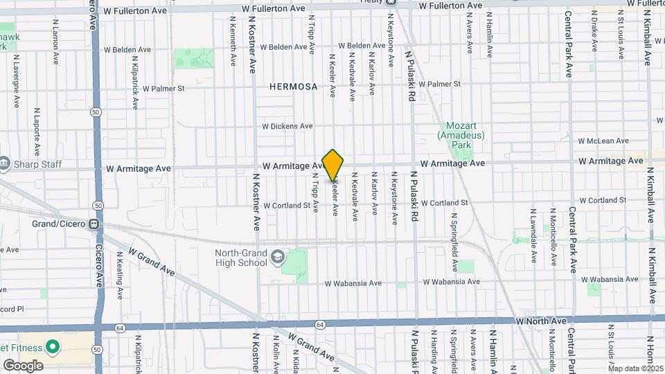 1928 N Keeler Ave, Unit 1 Map and Location Details