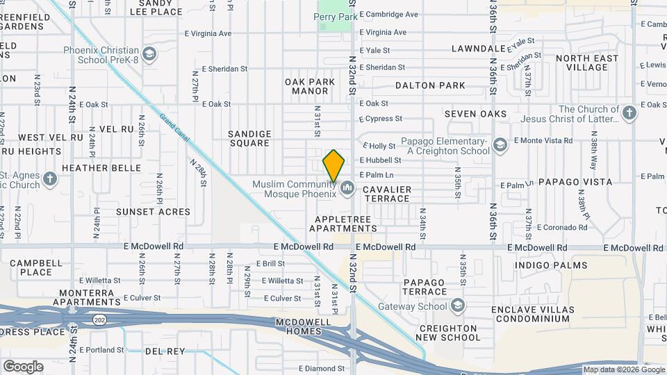 1908 N 32nd St Map and Location Details