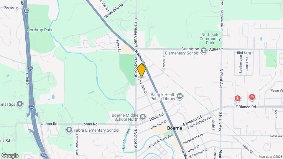 607 Live Oak St Map and Location Details