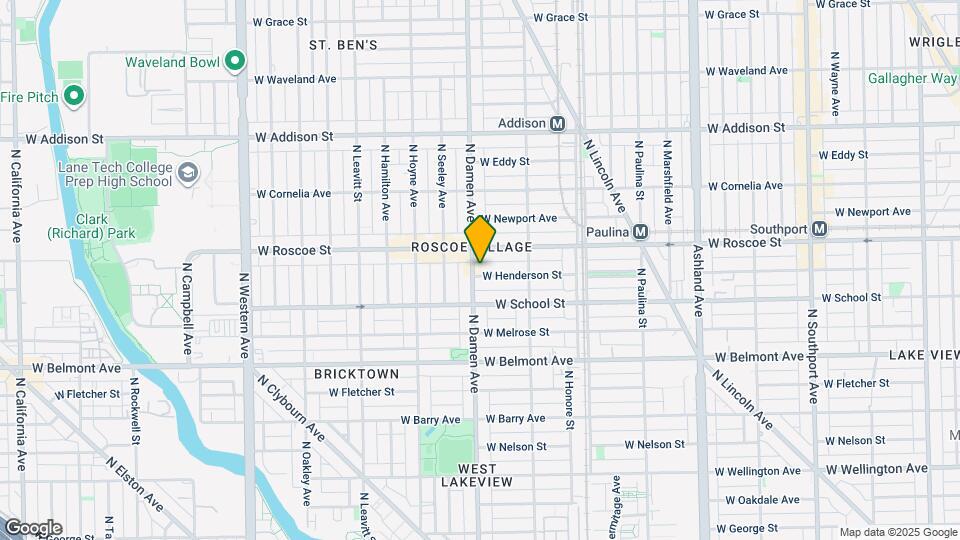 1952 W Henderson St, Unit 1 Map and Location Details