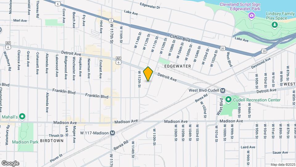 1442 W 110th St Map and Location Details