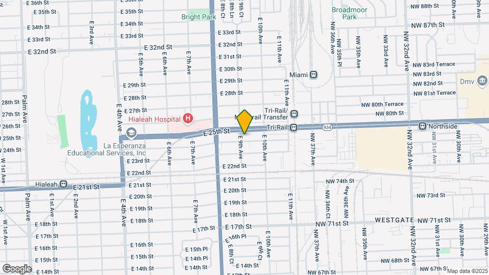 909 E 24th St Map and Location Details