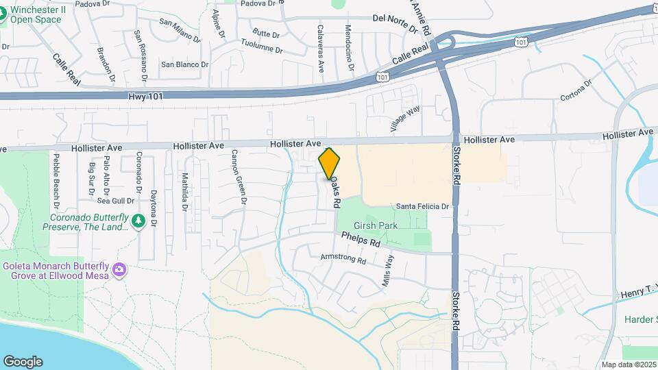 325 Pacific Oaks Rd Map and Location Details