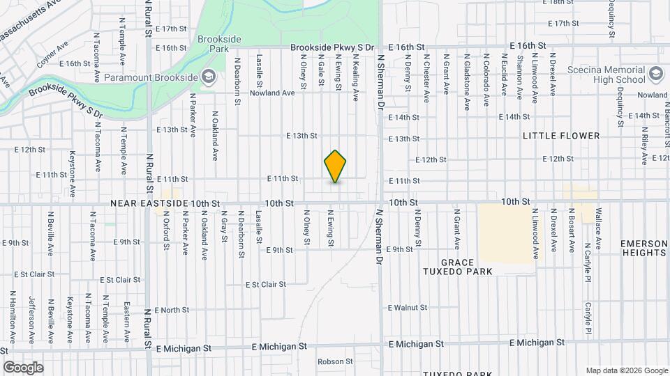 1020 N Ewing St Map and Location Details