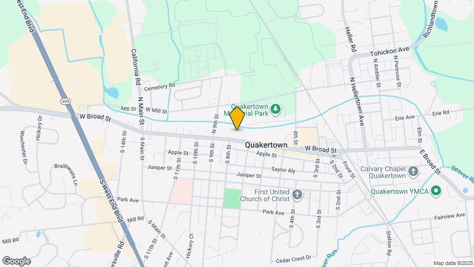 725 W Broad St Map and Location Details