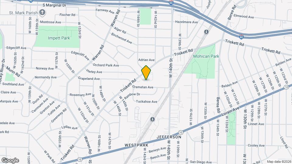 14419 Triskett Rd Map and Location Details