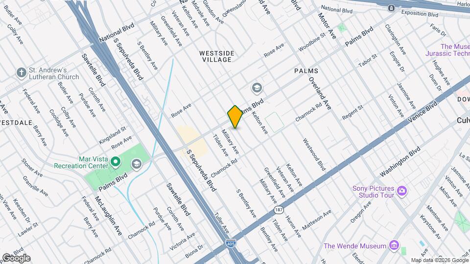 3529 Greenfield Ave Mapa y Detalles de la Ubicación