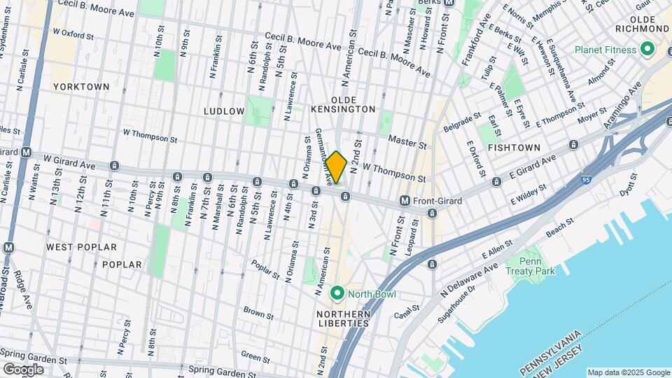 225 W Girard Ave Map and Location Details