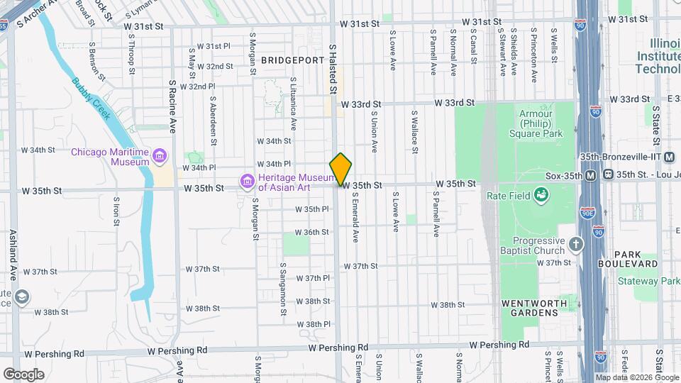 3505 S Halsted St Map and Location Details