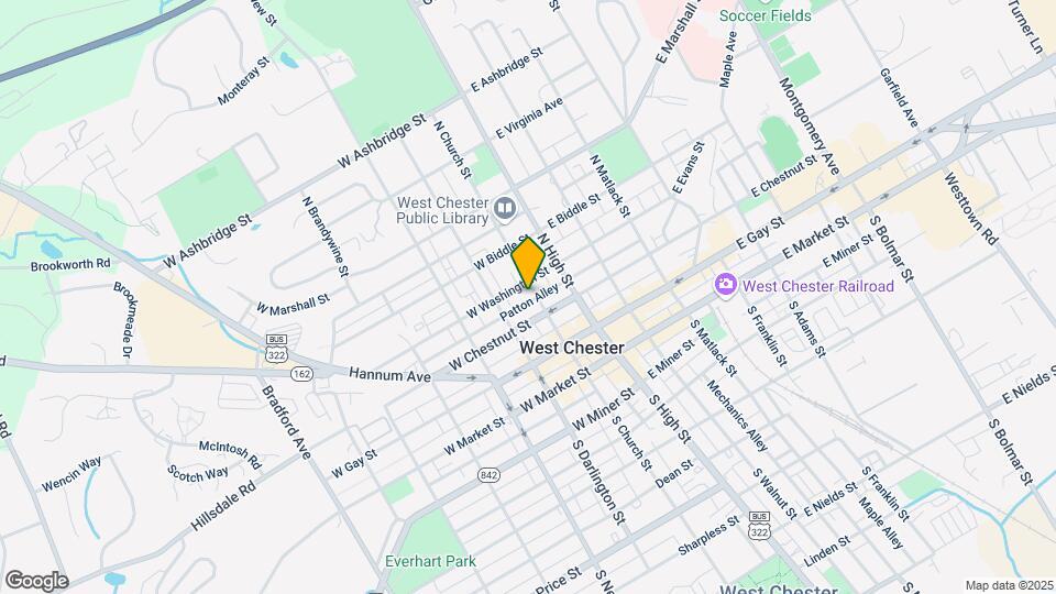 222 North Church Street Map and Location Details