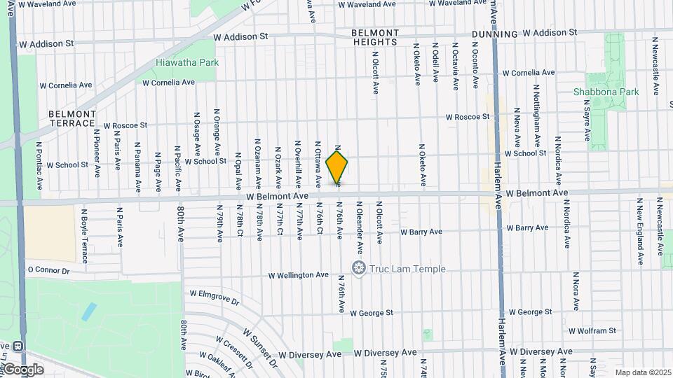 7600 W Belmont Ave Map and Location Details