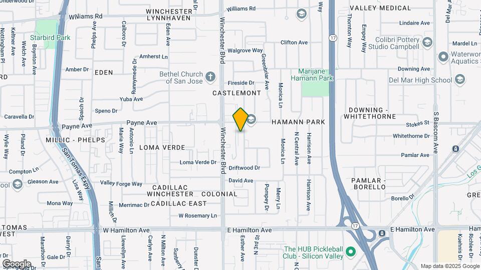 1325 Castlemont Ave Mapa y Detalles de la Ubicación