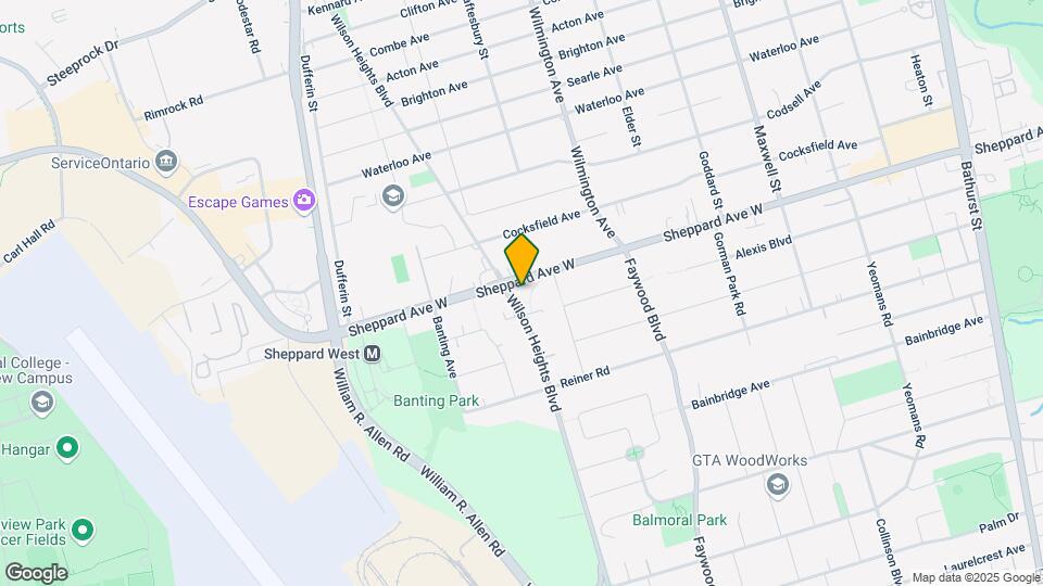 555 Wilson Heights Blvd Map and Location Details