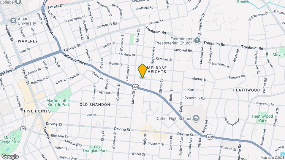 1130 Gladden St Map and Location Details