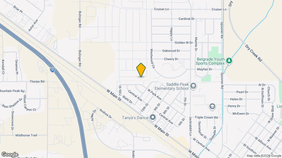 1504 Butler Creek Ave Map and Location Details