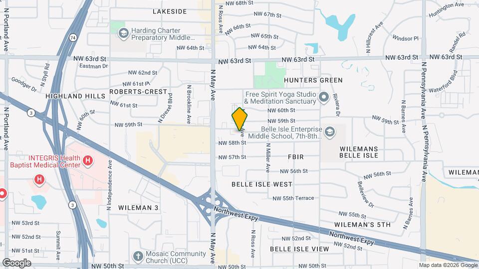 5909 N Ross Ave Map and Location Details