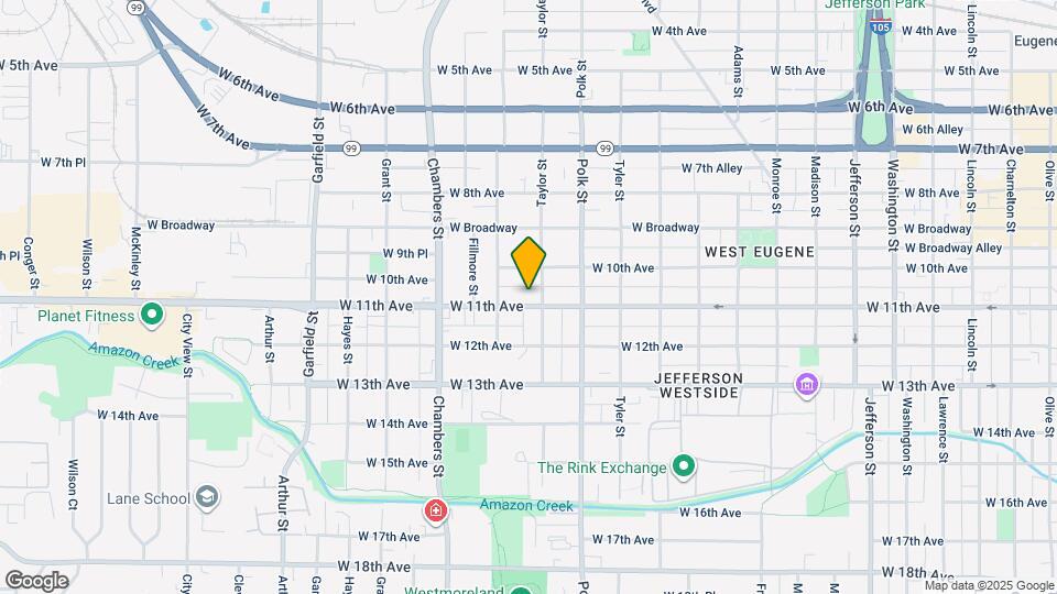 1443 W 11th Ave Map and Location Details