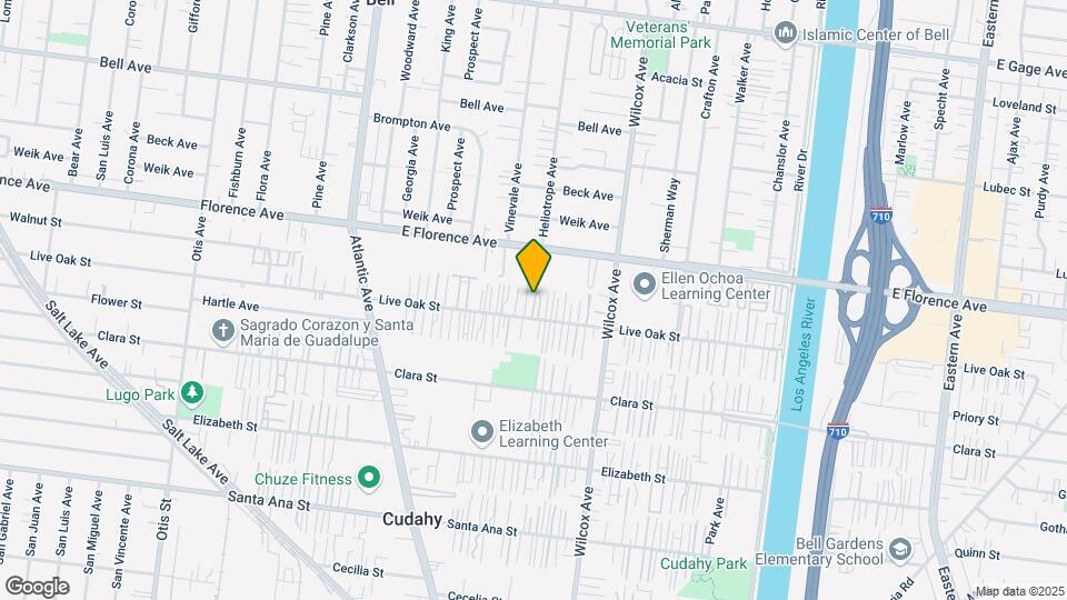 4833-4847 Live Oak St Mapa y Detalles de la Ubicación