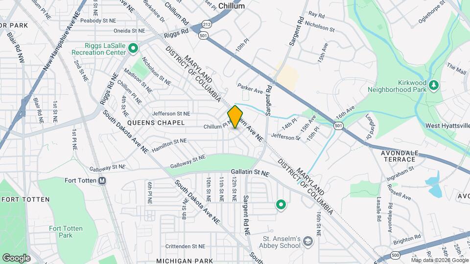 5206 12th St NE Map and Location Details