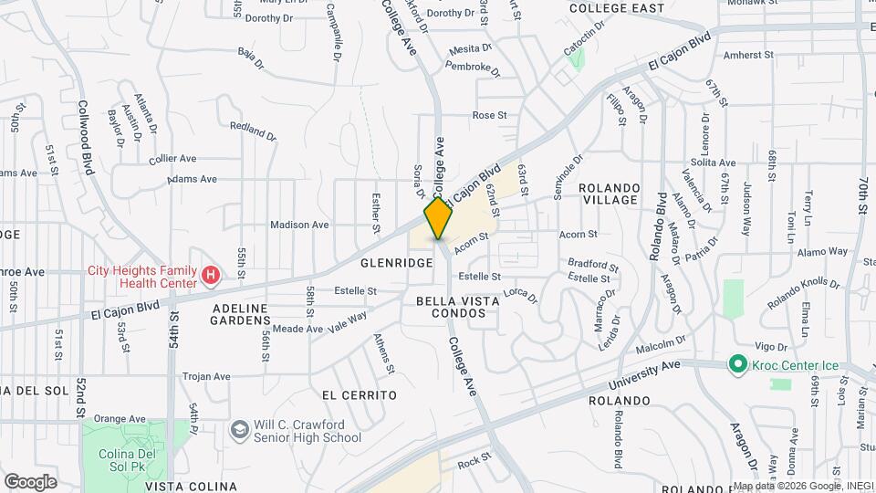 4560 College Ave Map and Location Details