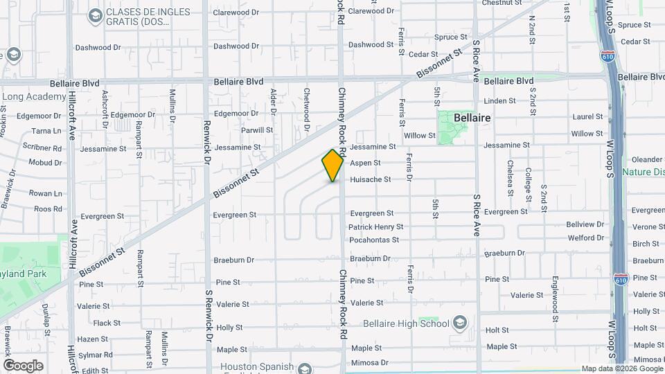 5505 Huisache St Map and Location Details