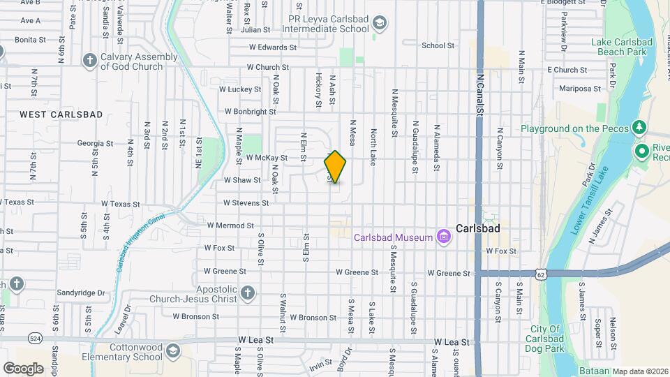 212 N Ash St Map and Location Details